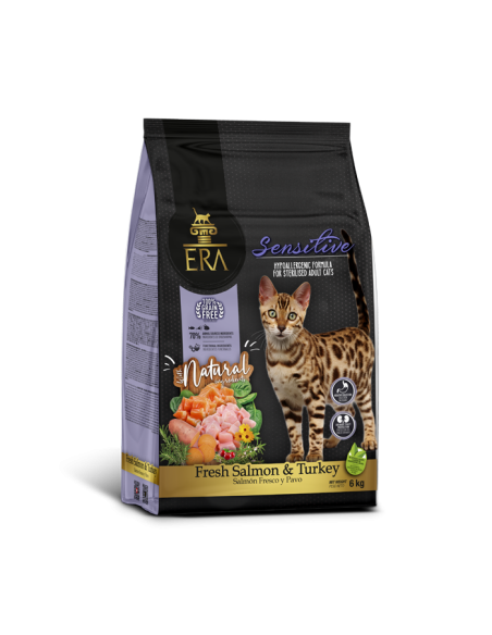 Pienso gatos era grain free sensitive salmón y pavo