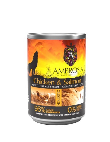 Lata Pollo y Salmón