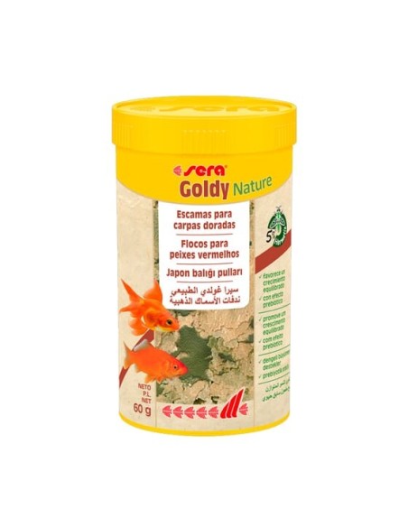 Sera Goldy Nature.  Escamas para carpas y otros peces agua fria